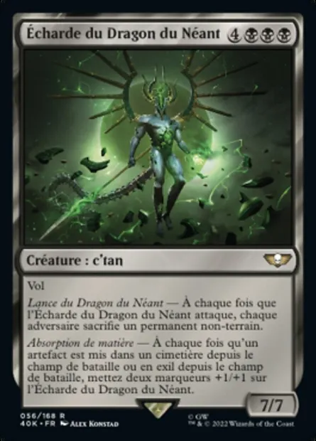Écharde du Dragon du Néant, carte Magic 40K 56 — extension Warhammer 40,000 Commander