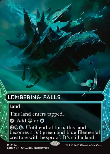 Lumbering Falls, Magic card EOS 114 — Edge of Eternities: Stellar Sights set