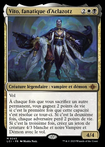 Vito, fanatique d'Aclazotz, carte Magic LCI 243 — extension The Lost Caverns of Ixalan