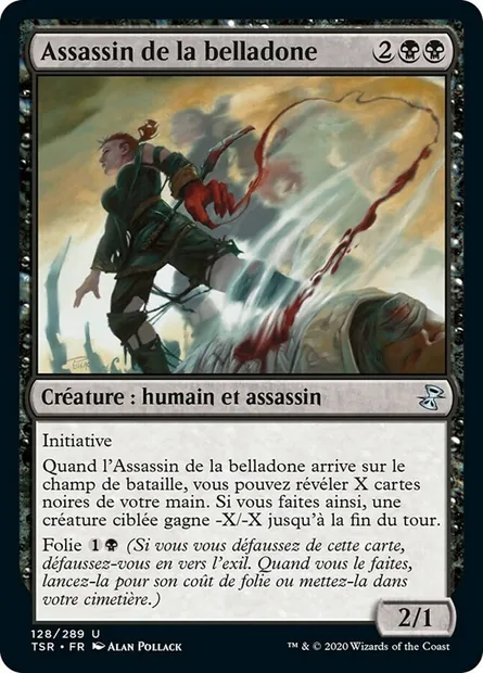 Assassin de la belladone, carte Magic TSR 128 — extension Spirale Temporelle Remastered