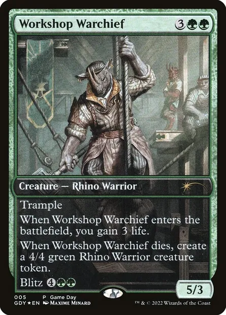 Workshop Warchief, Magic card GDY 5 — Game Day Promos set