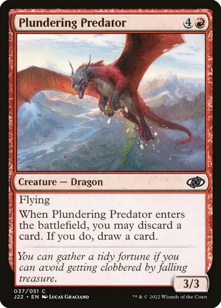 Plundering Predator, Magic card J22 37 — Jumpstart 2022 set