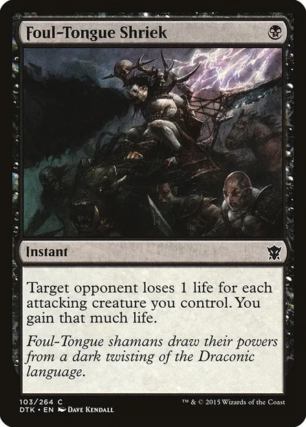 Foul-Tongue Shriek, Magic card DTK 103 — Dragons of Tarkir set