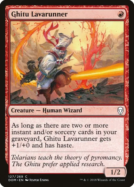 Ghitu Lavarunner, Magic card DOM 127 — Dominaria set