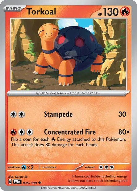 Torkoal, Pokémon card SVI 035 — Scarlet & Violet set