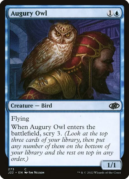 Augury Owl, Magic card J22 273 — Jumpstart 2022 set