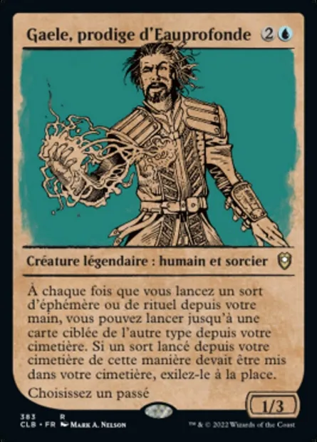 Gaele, prodige d'Eauprofonde, carte Magic CLB 383 — extension Commander Légendes : la bataille de la Porte de Baldur
