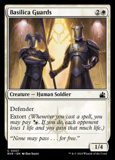 Basilica Guards, Magic card RVR 7 — Ravnica Remastered set
