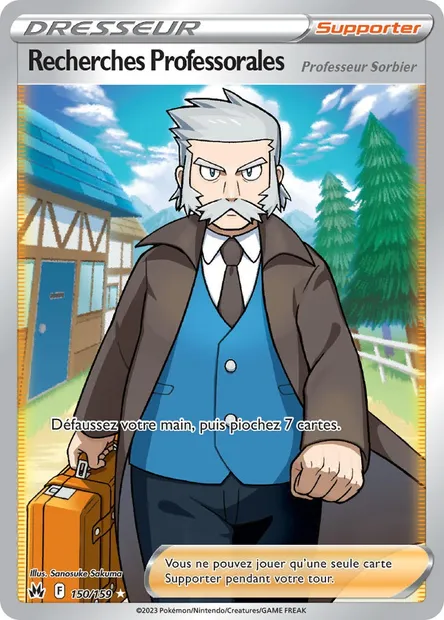 Recherches Professorales, carte Pokémon CRZ 150 — extension Zénith Suprême