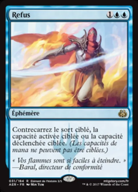 Refus, carte Magic AER 31 — extension La révolte éthérique