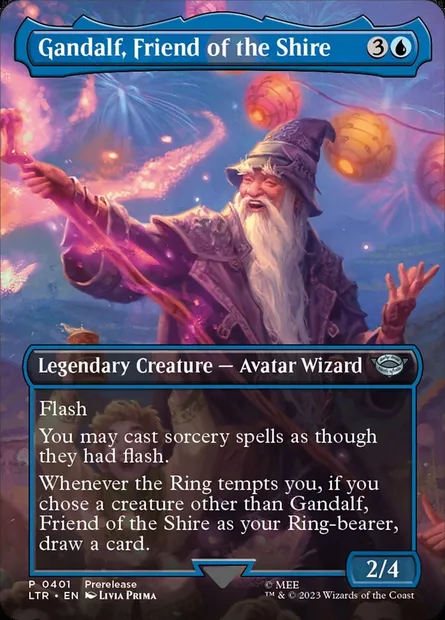 Gandalf, Friend of the Shire, Magic card LTR 401 — The Lord of the Rings: Tales of Middle-earth set