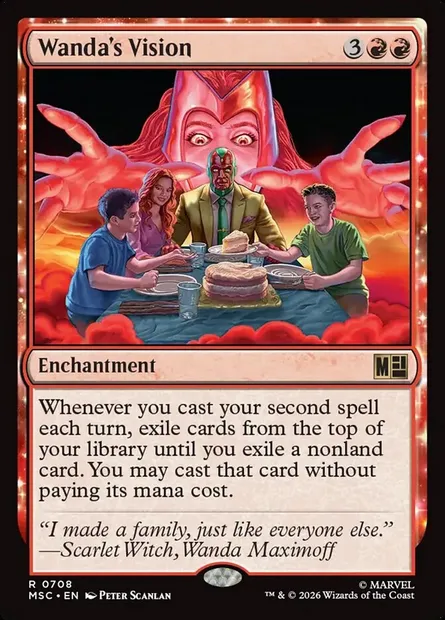Wanda's Vision, Magic card MSC 708 — Marvel Super Heroes Commander set