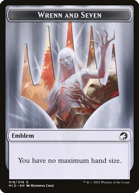 Wrenn and Seven Emblem, Magic card TMID 18 — Innistrad: Midnight Hunt Tokens set