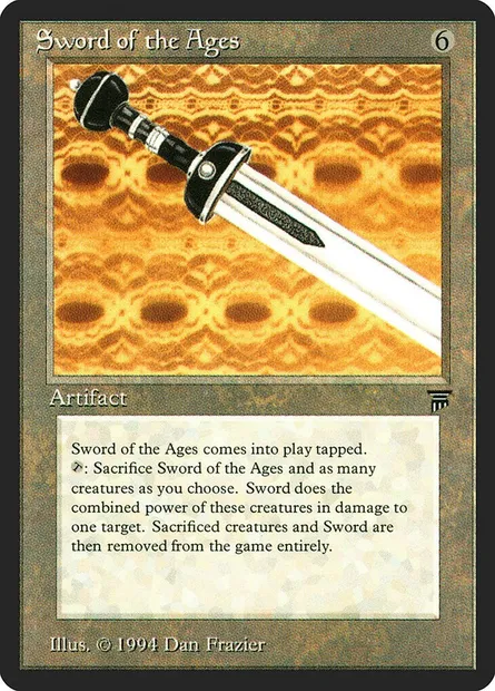 Sword of the Ages, Magic card LEG 296 — Legends set