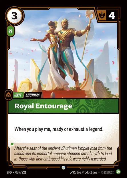 Royal Entourage, carte Riftbound SFD 039 — extension Spiritforged