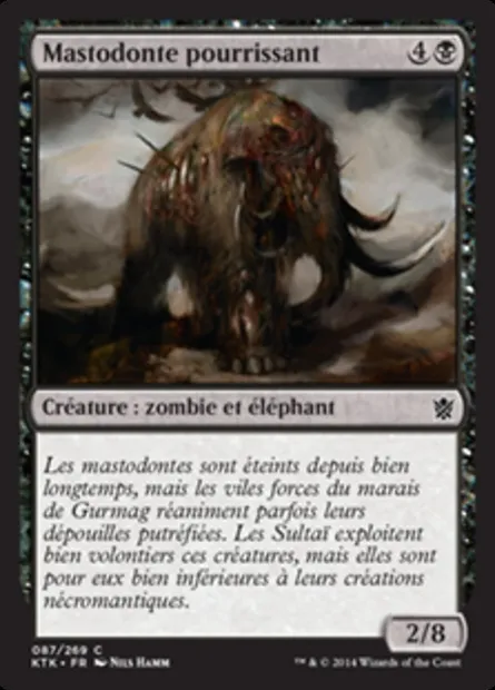 Mastodonte pourrissant, carte Magic KTK 87 — extension Les Khans de Tarkir
