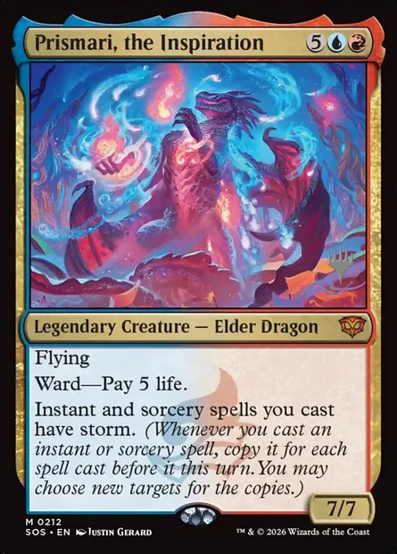 Prismari, l'inspiration, carte Magic PSOS 212p — extension Secrets of Strixhaven Promos