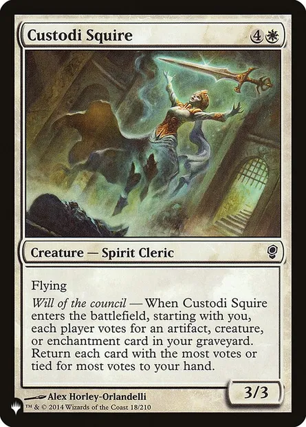 Custodi Squire, Magic card PLST CNS-18 — The List set
