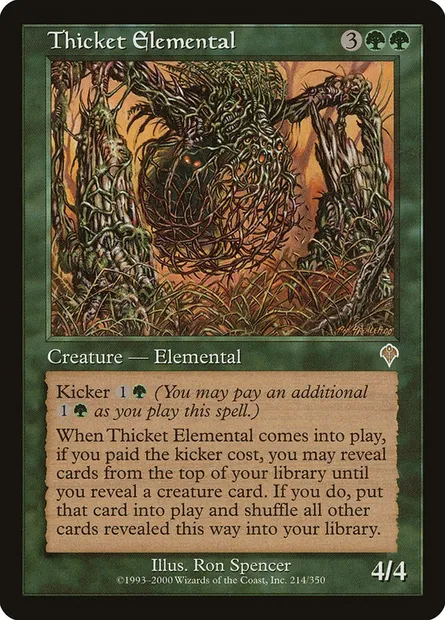 Thicket Elemental, Magic card INV 214 — Invasion set