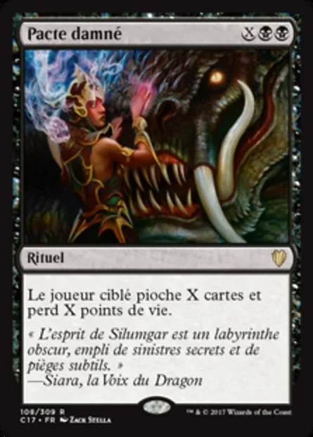 Pacte damné, carte Magic C17 108 — extension Commander 2017