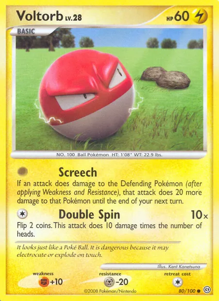 Voltorbe, carte Pokémon SF 80 — extension Tempête