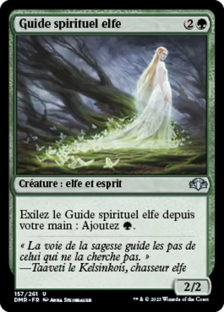Guide spirituel elfe, carte Magic DMR 157 — extension Dominaria Remastered