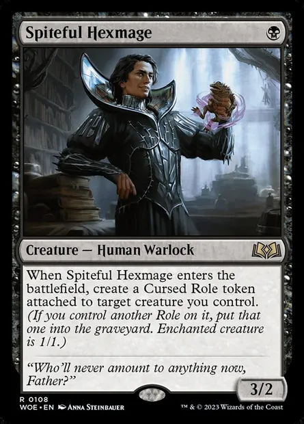 Spiteful Hexmage, Magic card WOE 108 — Wilds of Eldraine set