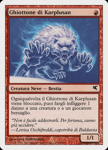 Glouton karpluséan, carte Magic PSAL K18 — extension Salvat 2005