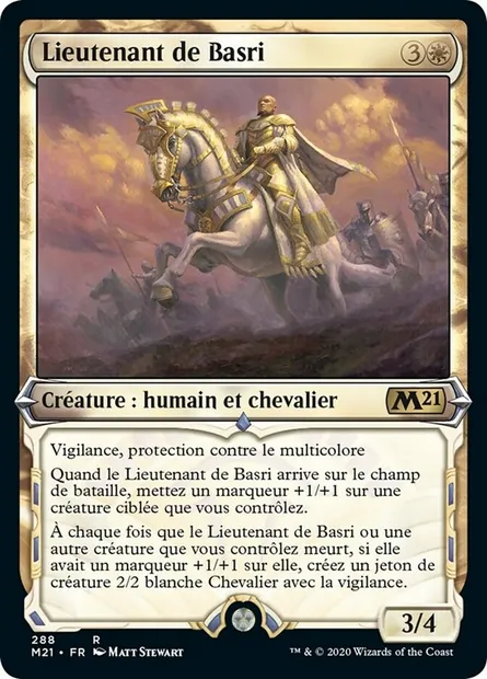Lieutenant de Basri, carte Magic M21 288 — extension Core Set 2021