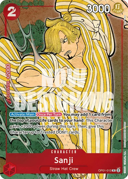 Sanji, One Piece card OP01-013 — ROMANCE DAWN set