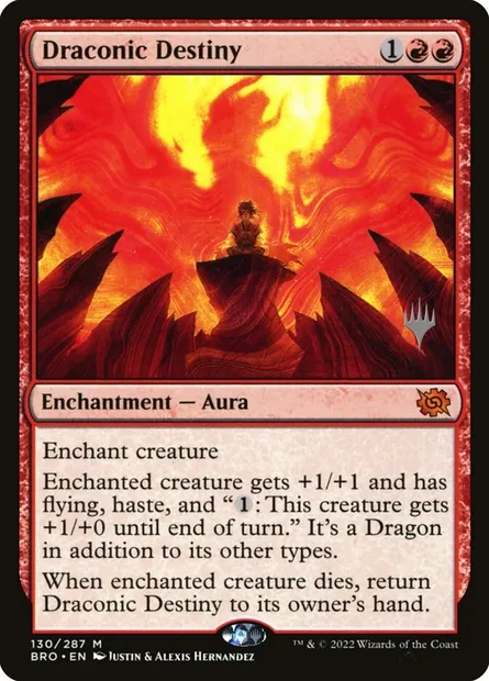 Draconic Destiny, Magic card PBRO 130p — The Brothers' War Promos set