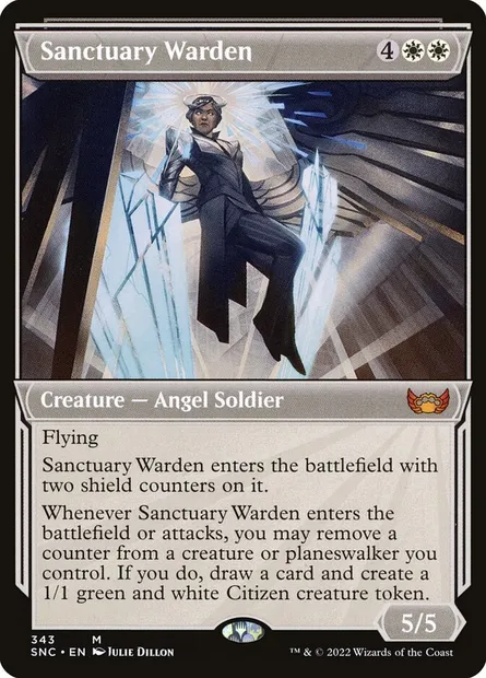 Sanctuary Warden, Magic card SNC 343 — Streets of New Capenna set