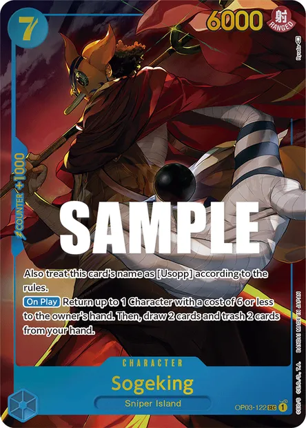 Sogeking, One Piece card OP03-122 — PILLARS OF STRENGTH set