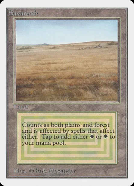 Savannah, Magic card 2ED 281 — Unlimited Edition set