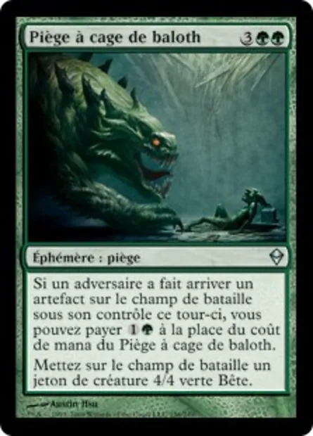 Piège à cage de baloth, carte Magic ZEN 156 — extension Zendikar