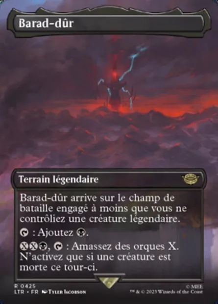 Barad-dûr, carte Magic LTR 425 — extension Le Seigneur des Anneaux : chroniques de la Terre du Milieu