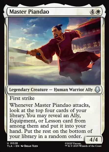 Master Piandao, Magic card TLA 28 — Avatar: The Last Airbender set