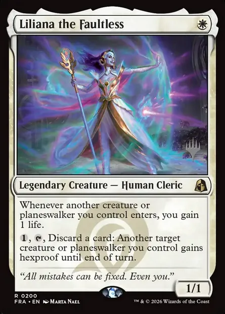 Liliana la vertueuse, carte Magic PFRA 200p — extension Reality Fracture Promos