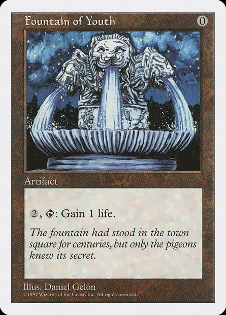 Fountain of Youth, Magic card 5ED 372 — Fifth Edition set