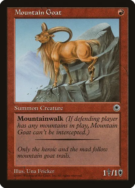 Mountain Goat, Magic card POR 141 — Portal set