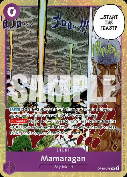 Mamaragan, One Piece card OP15-078 — ADVENTURE ON KAMI’S ISLAND set