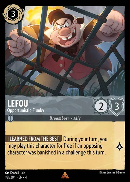 LeFou - Opportunistic Flunky, Disney Lorcana card CH4-181 — Ursula's Return set