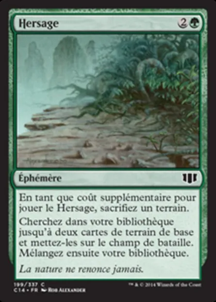 Hersage, carte Magic C14 199 — extension Commander 2014