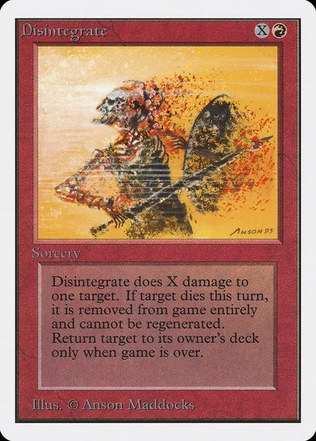 Désintégration, carte Magic 2ED 141 — extension Unlimited Edition