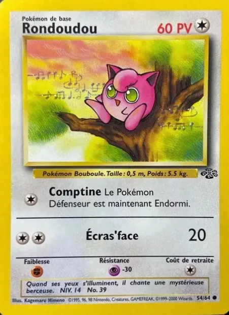 Rondoudou, carte Pokémon JU 54 — extension Jungle