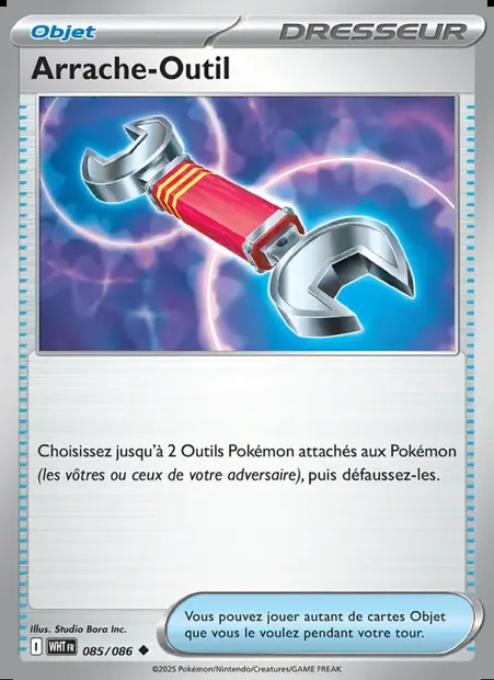 Arrache-Outil, carte Pokémon WHT 085 — extension Flamme Blanche