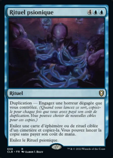 Rituel psionique, carte Magic CLB 668 — extension Commander Légendes : la bataille de la Porte de Baldur