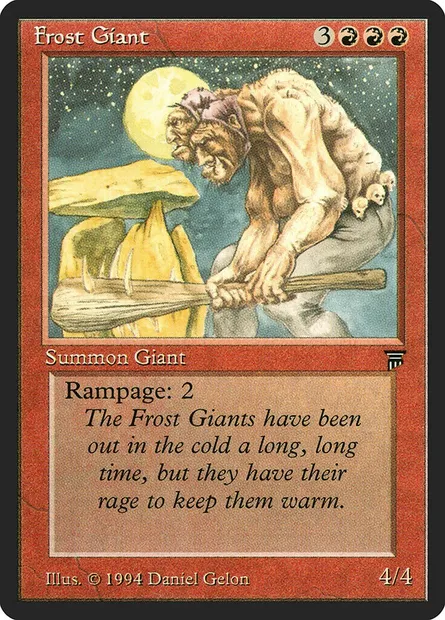 Frost Giant, Magic card LEG 148 — Legends set