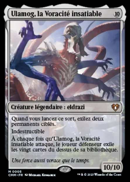 Ulamog, la Voracité insatiable, carte Magic CMM 5 — extension Commander Masters