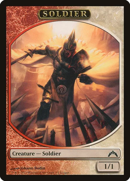 Soldier, carte Magic L13 1 — extension League Tokens 2013